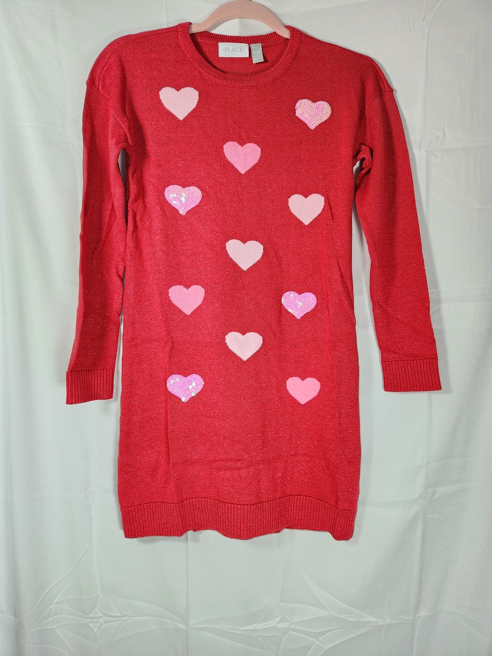 The Children's Place Red Knit Heart Dress